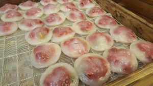 Uncook Vegetarian Red Vinasse Taiwanese Meatballs at JinZhi Hong Zao Su Rou Yuan in New Taipei City