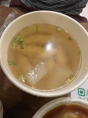 Scallop soup 55ntd  at JinZhi Hong Zao Su Rou Yuan in New Taipei City