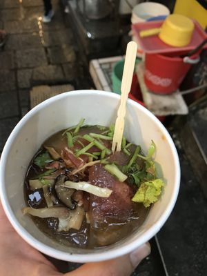 Red vinasse veggie (very nice)  at JinZhi Hong Zao Su Rou Yuan in New Taipei City