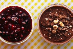 Our desserts: Berry Velvet cheesecake and GogoMisù. at Pasta à Gogo in Milan