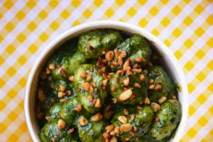 Gnocchi with pesto. at Pasta à Gogo in Milan