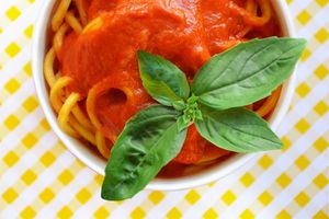 Tomato and basil. at Pasta à Gogo in Milan