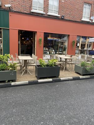 Outdoor seating   at Industry Cafe in Dublin