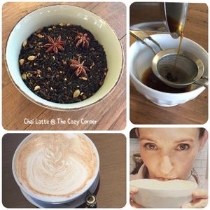 Chai latte, clean and fresh at The Cozy Corner in Taupo