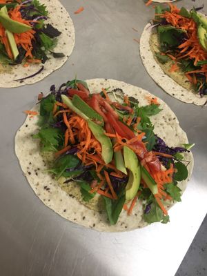 vegan wraps at The Cozy Corner in Taupo
