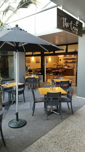 Indoor & Outdoor seating at The Cozy Corner in Taupo