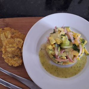 Mango ceviche - perfect flavors at Oh La La in Cartagena