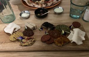 Cheese platter  at Purezza Camden in London