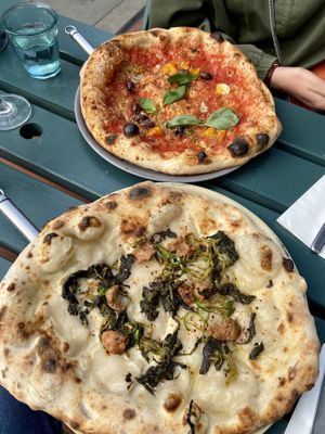 The tomato one and the italian brocoli one  at Purezza Camden in London