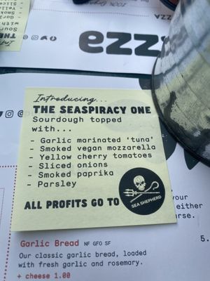 Special dish for Sea Sheperd at Purezza Camden in London