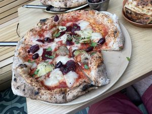 Amazing pizza at Purezza Camden in London
