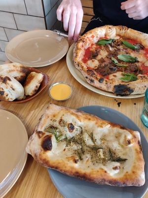 Pizza, focaccia & filled bread at Purezza Camden in London