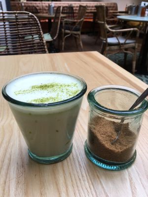 Matcha latte at Purezza Camden in London