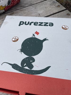 Gluten free pizza inside! at Purezza Camden in London