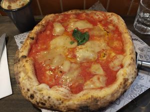 Smoked mozzarella pizza at Purezza Camden in London