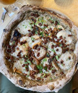 Truffle pizza  at Purezza Camden in London