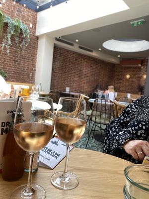 vegan wine - this one is the rose 😍  at Purezza Camden in London