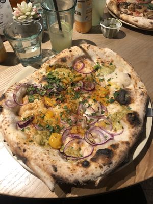 “tuna” pizza  at Purezza Camden in London