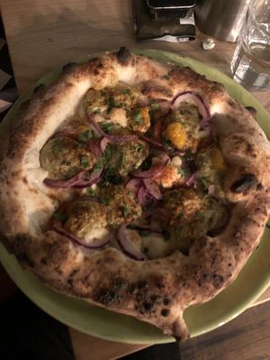 “Tuna” pizza  at Purezza Camden in London