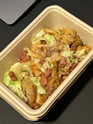 Faux chicken Caesar salad at Purezza Camden in London