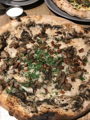 Black truffle pizza  at Purezza Camden in London