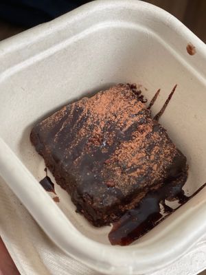 Salted caramel brownie  at Purezza Camden in London