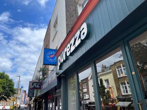 Right next to Temple of Seitan! at Purezza Camden in London