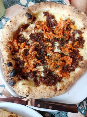 Kimchi pizza at Purezza Camden in London