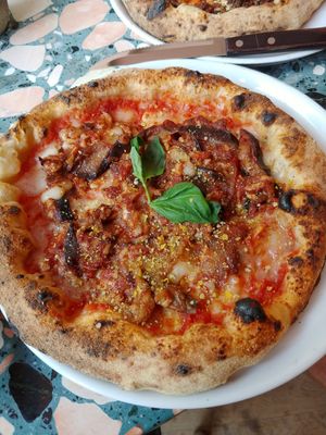 Eggplant pizza - recommended at Purezza Camden in London