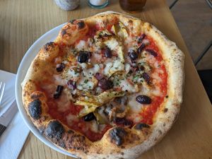 4 seasons pizza at Purezza Camden in London