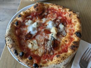 4 cheeses pizza at Purezza Camden in London