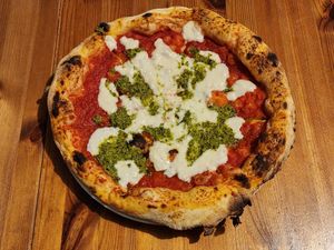 Pesto Vegan Pizza at Purezza Camden in London