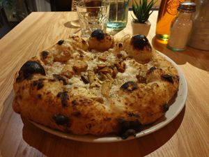 Black truffle pizza at Purezza Camden in London