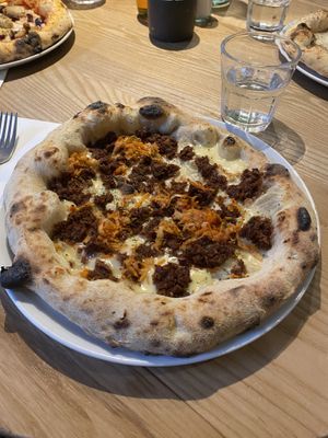 BBQ Pork & Kimchi Pizza   at Purezza Camden in London
