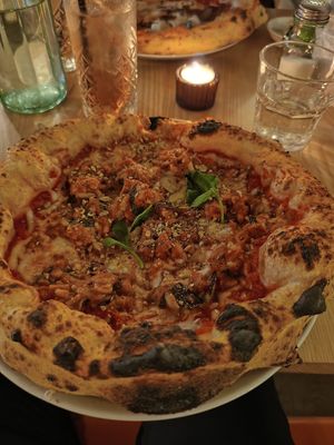 Parmigiana party pizza at Purezza Camden in London