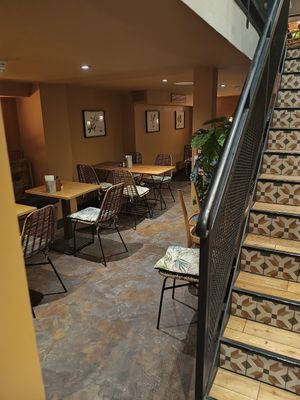 Downstairs seating at Purezza Camden in London