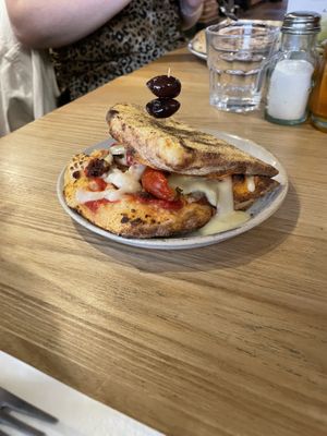 brunch pizza  at Purezza Camden in London