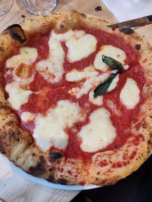 Pizza Margherita at Purezza Camden in London