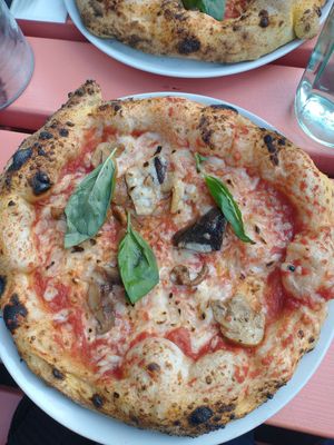 Delicious pizza at Purezza Camden in London