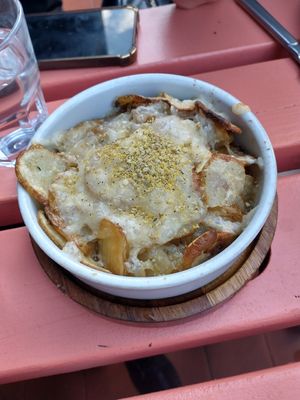 Garlicky potatoes at Purezza Camden in London