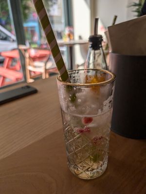 Elderflower Mocktail at Purezza Camden in London