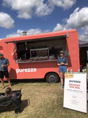 Pizza van  at Purezza Camden in London