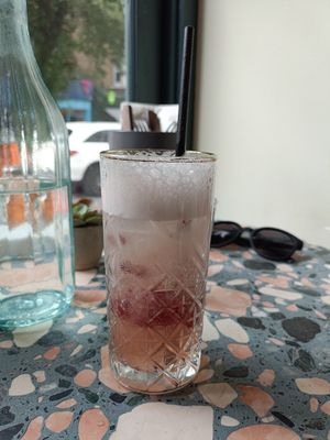 Elderflower spritz at Purezza Camden in London