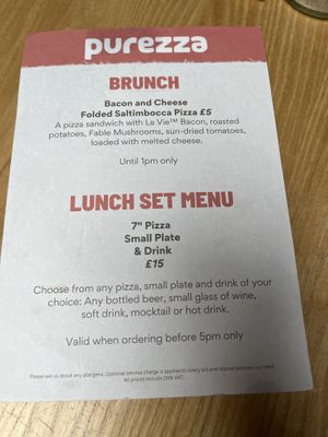 Lunch set menu   at Purezza Camden in London