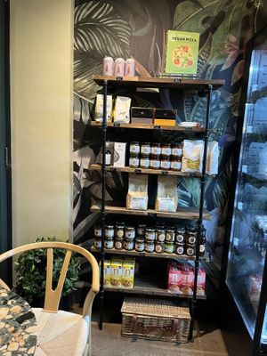 Pantry items for sale and there cook book  at Purezza Camden in London