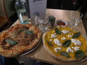 Amaazing, trusty parmigiana and new winter butternut squash !   at Purezza Camden in London