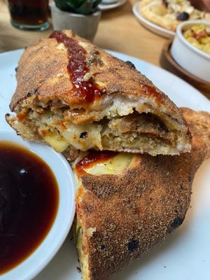 The Christmas Calzone at Purezza Camden in London