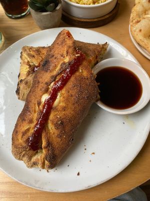 The Christmas Calzone at Purezza Camden in London