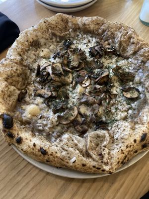 Black truffle pizza  at Purezza Camden in London