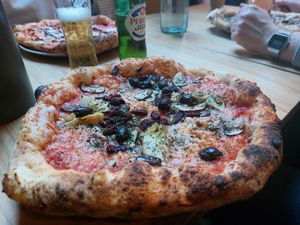 Veggie pizza at Purezza Camden in London